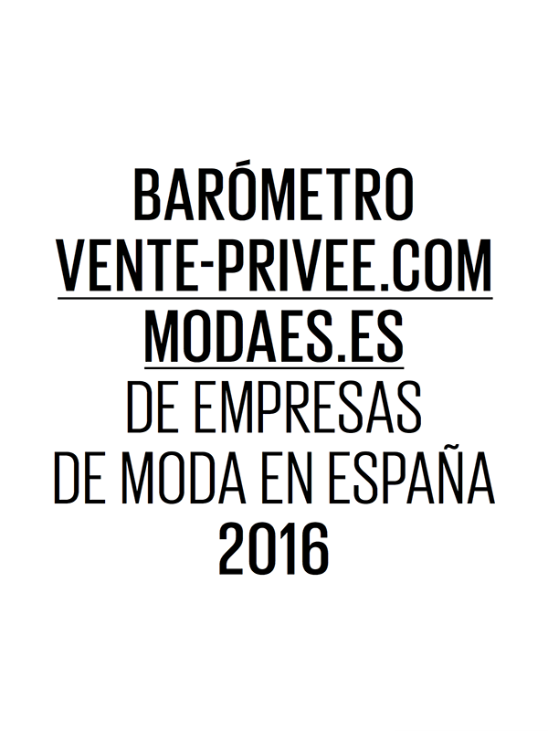 Barómetro de Empresas de Moda en España 2016